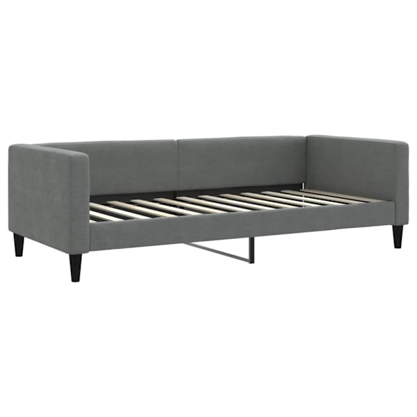 vidaXL Dagbädd utdragbar med lådor mörkgrå 100x200 cm tyg Grå