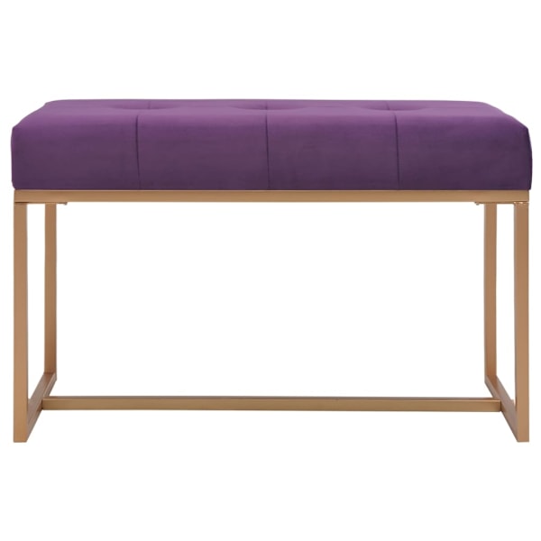 vidaXL Bänk 80 cm lila sammet Lila