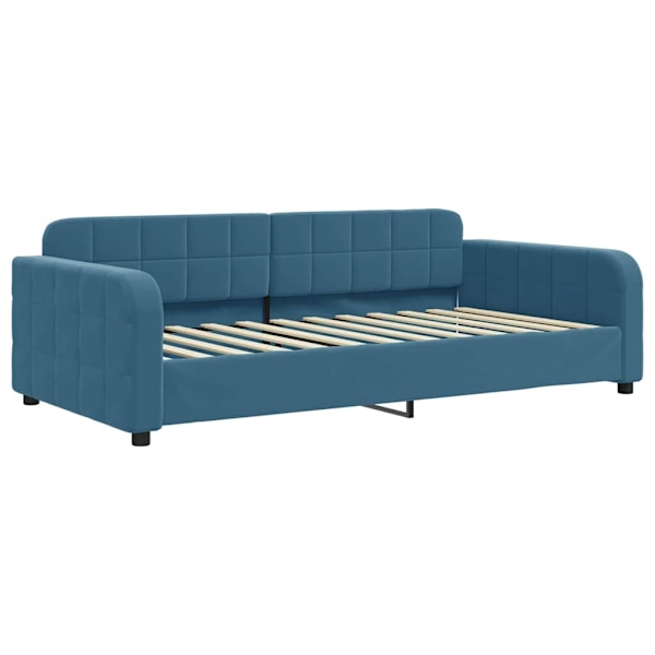 vidaXL Dagbädd utdragbar med lådor blå 100x200 cm sammet Blå