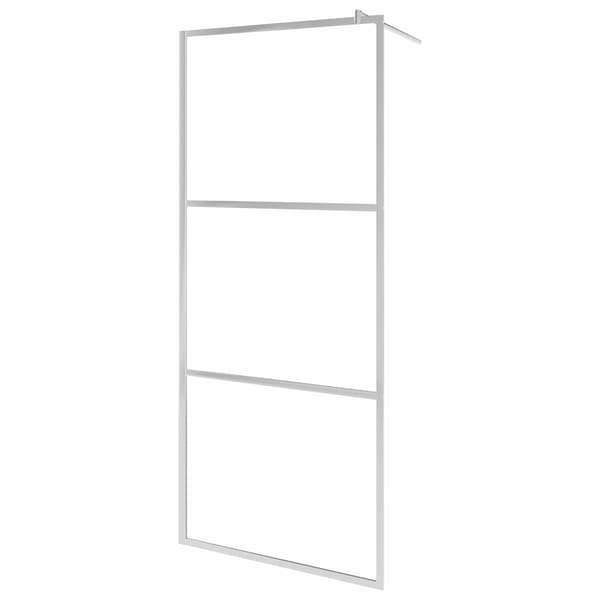 vidaXL Duschvägg med helfrostat ESG-glas 80x195 cm Silver