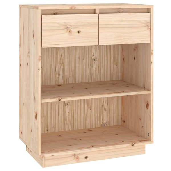 vidaXL Konsolbord 60x34x75 cm massiv furu Brun