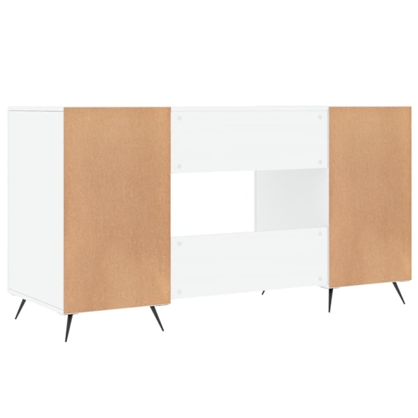 vidaXL Skrivbord vit högglans 140x50x75 cm konstruerat trä Vit