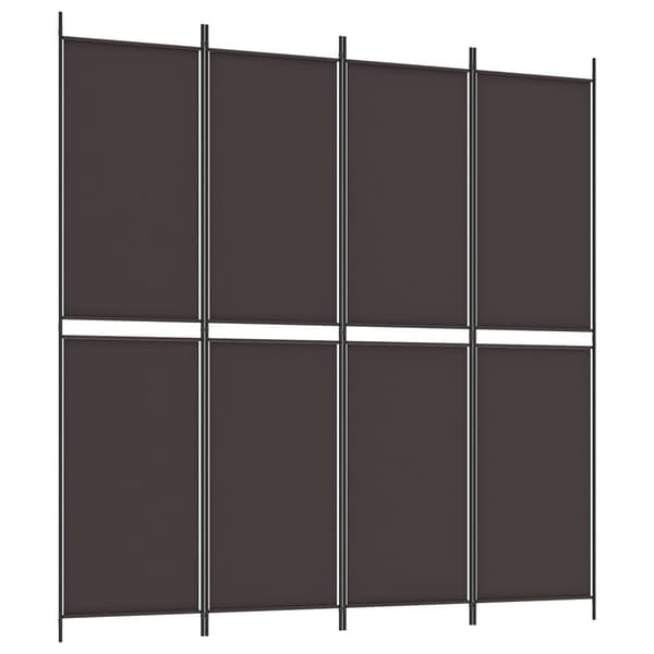 vidaXL Rumsavdelare 4 paneler brun 200x200 cm tyg Brun
