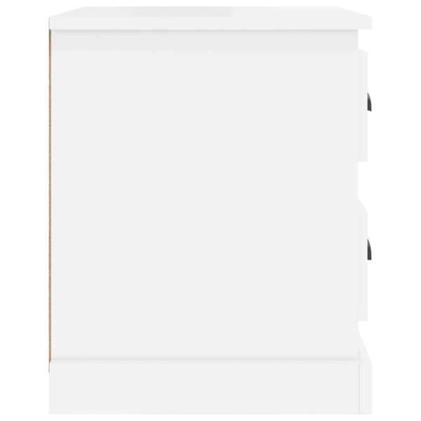 vidaXL Sängbord vit högglans 39x39x47,5 cm konstruerat trä Vit