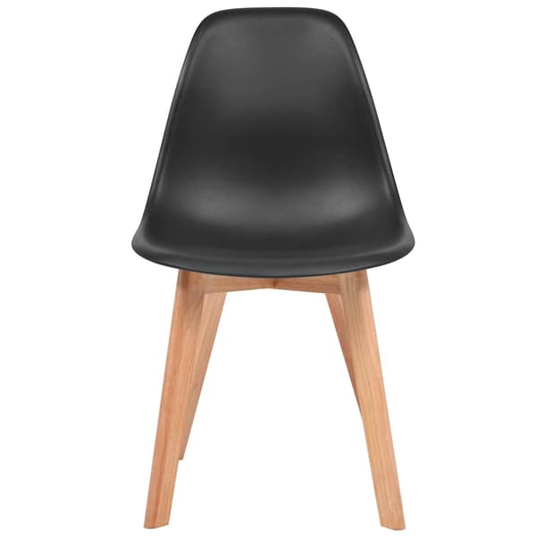 vidaXL Matstolar 6 st svart plast Svart