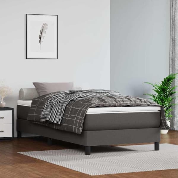 vidaXL Pocketresårmadrass medium grå 80x200x20 cm konstläder Grå