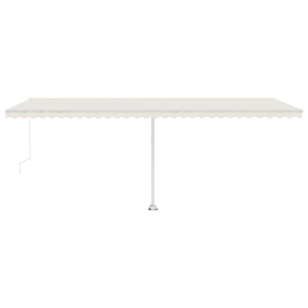 vidaXL Fristående markis manuellt infällbar 600x300 cm gräddvit Creme