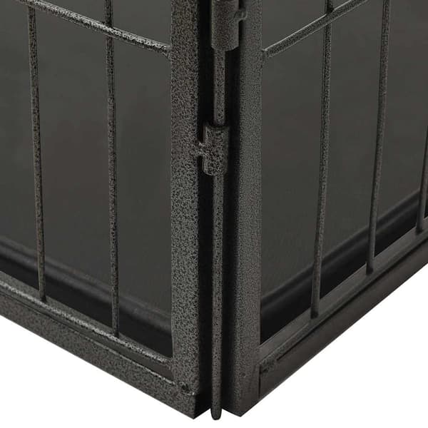 vidaXL Valphage stål 91,5x59x61 cm Svart