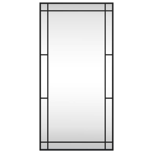 vidaXL Väggspegel svart 50x100 cm rektangulär järn art