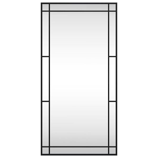vidaXL Väggspegel svart 50x100 cm rektangulär järn Svart