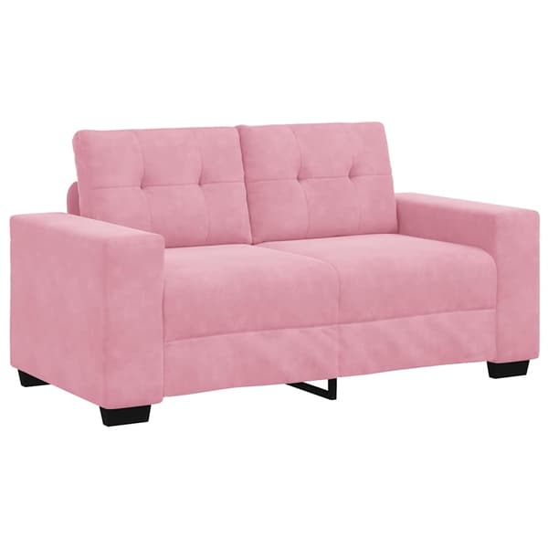 vidaXL Soffset 3 pcs Rosa 221 x 80 x 80 cm Sammet Rosa