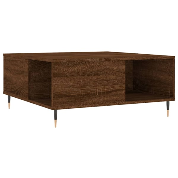 vidaXL Soffbord brun ek 80x80x36,5 cm konstruerat trä Brun