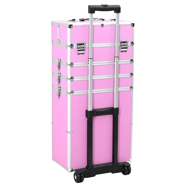vidaXL Sminklåda aluminium rosa Rosa