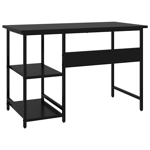vidaXL Datorbord svart 105x55x72 cm MDF och metall Svart