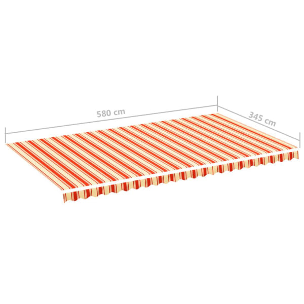 vidaXL Markisväv gul och orange 6x3,5 m Gul