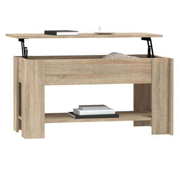 vidaXL Soffbord sonoma-ek 101x49x52 cm konstruerat trä Brun