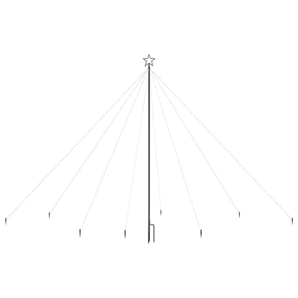 vidaXL LED julgran inomhus/utomhus 576 LED blå 3,6 m Blå