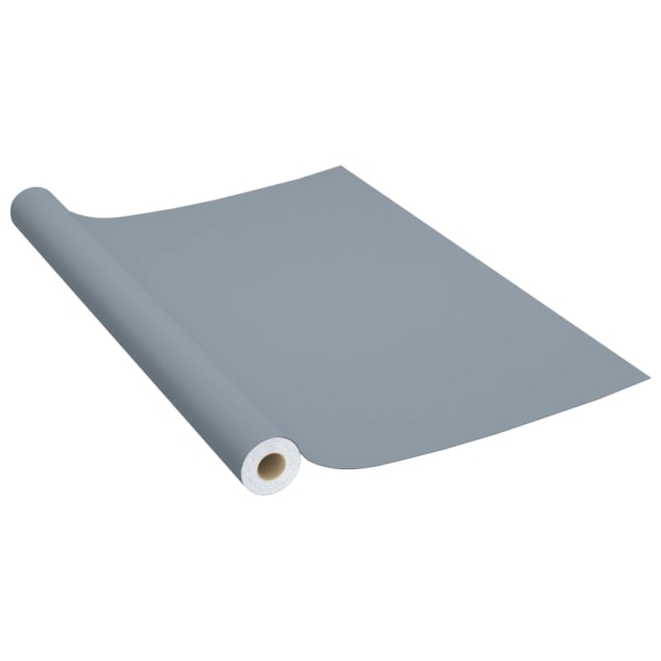 vidaXL Dekorplast grå 500x90 cm PVC grå