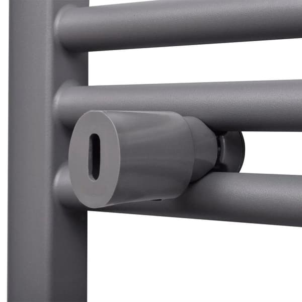 vidaXL Handdukstork centralvärme element rak grå 600 x 1160 mm grå