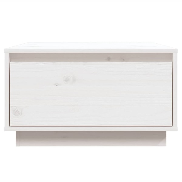 vidaXL Soffbord vit 55x56x32 cm massiv furu Vit