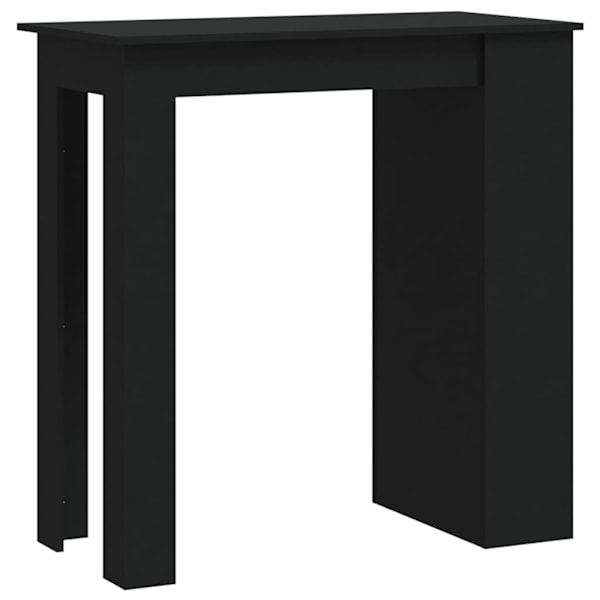 vidaXL Barbord med hyllor svart 102x50x103,5 cm konstruerat trä Svart