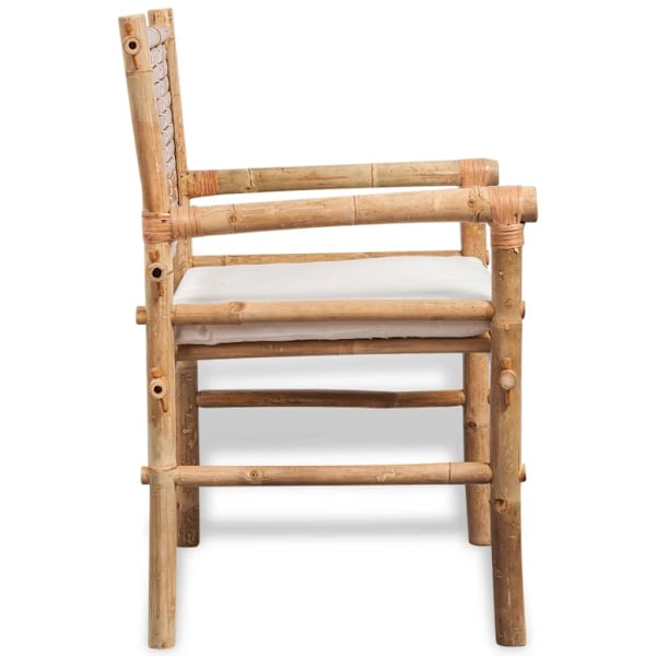 vidaXL Trädgårdsmöbelset bambu 5 delar Brun