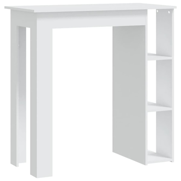 vidaXL Barbord med hylla vit 102x50x103,5 cm konstruerat trä Vit