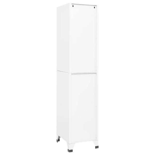 vidaXL Förvaringsskåp vit 38x45x180 cm stål Vit