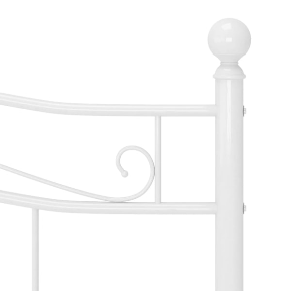 vidaXL Sängram vit metall 160x200 cm Vit