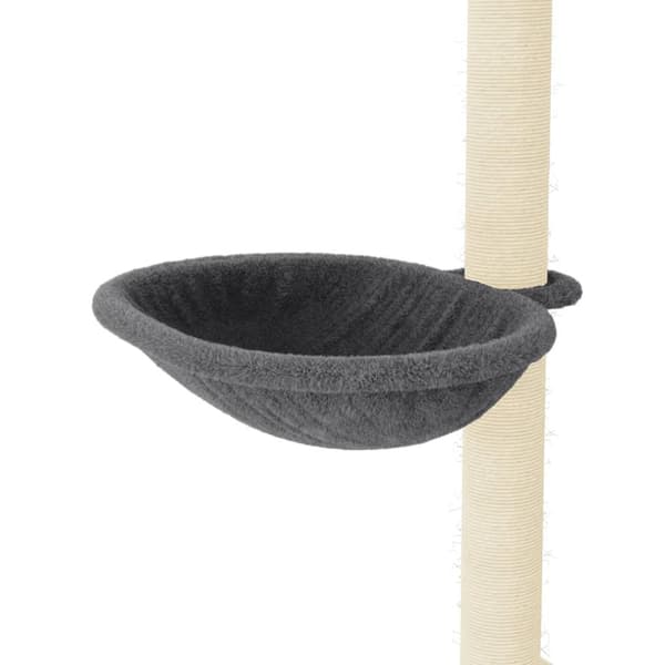 vidaXL Klösträd med sisalpelare mörkgrå 95 cm Grå