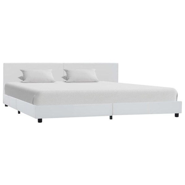 vidaXL Sängram vit konstläder 180x200 cm Vit