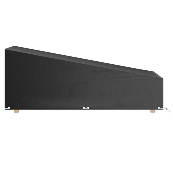 vidaXL Överdrag för solsäng 12 öljetter 205x75x40/70 cm polyeten Svart