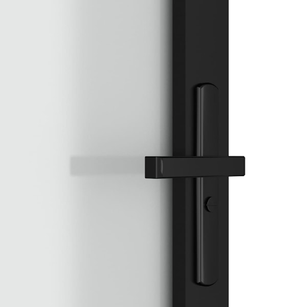 vidaXL Innerdörr 76x201,5 cm svart matt glas och aluminium Svart