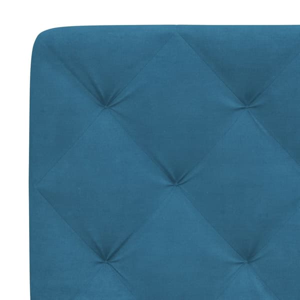vidaXL Säng med madrass blå 120x200 cm sammet Blå