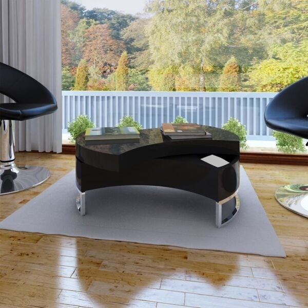 vidaXL Soffbord Futurm 80x32,5cm svart Svart