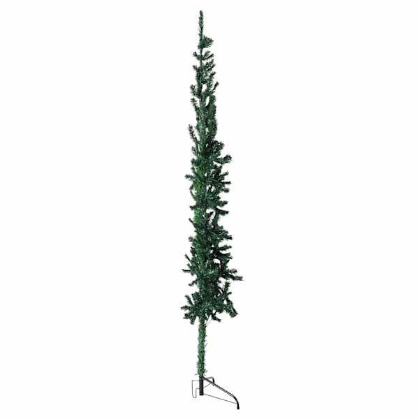 vidaXL Smal halv plastgran med stativ grön 120 cm Grön