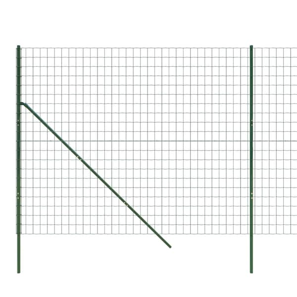 vidaXL Stängsel grön 2,2x10 m galvaniserat stål Grön