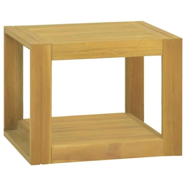 vidaXL Väggmonterat badrumsskåp 45x45x35 cm massiv teak Brun