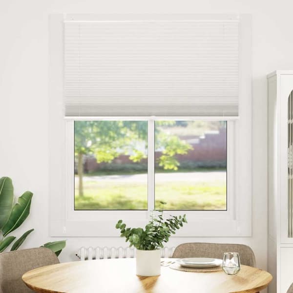 vidaXL Plisségardin 100x100 cm vit Vit