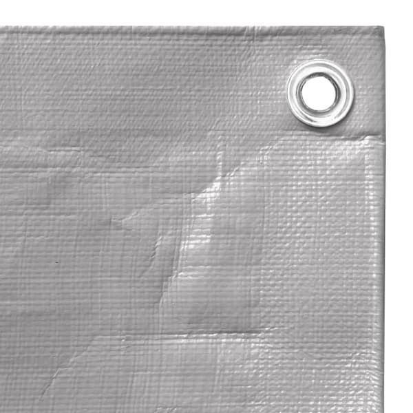 vidaXL Presenning 260 g/m² 8x12 m grå HDPE Grå