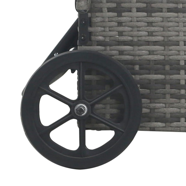 vidaXL Solsäng med hjul konstrotting antracit Antracit