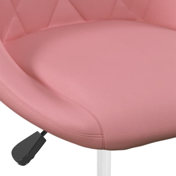 vidaXL Snurrbara matstolar 2 st rosa sammet Rosa
