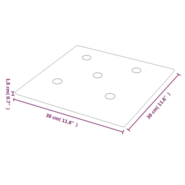 vidaXL Väggpaneler 12 st cappuccino 30x30 cm konstläder 1,08 m² Brun