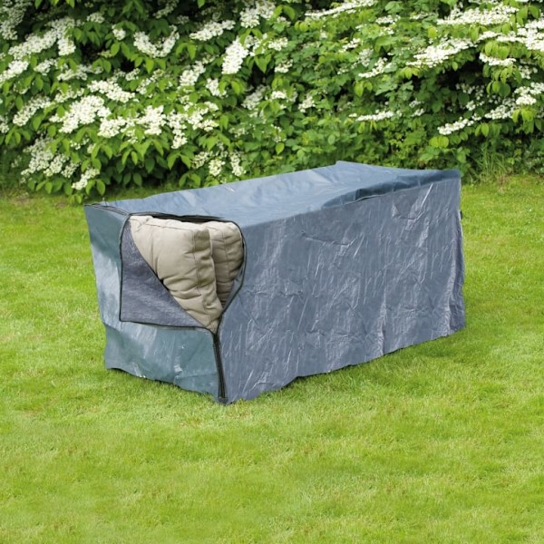 Nature Överdrag till trädgårdsdynor PE 150x75x75 cm 6031607 grå