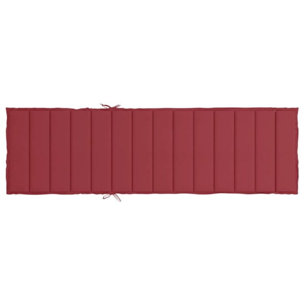 vidaXL Solsängsdyna vinröd 200x50x3 cm oxfordtyg Röd