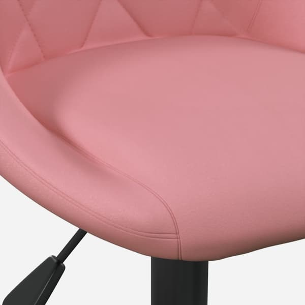 vidaXL Kontorsstol rosa sammet Rosa