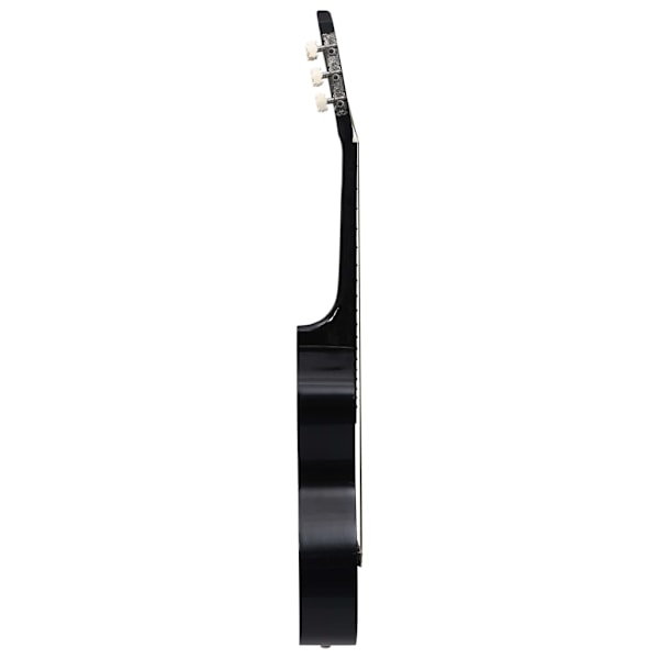vidaXL Gitarr för nybörjare klassisk svart 4/4 39" amerikansk lind Svart