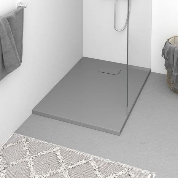 vidaXL Duschkar SMC grå 100x70 cm grå