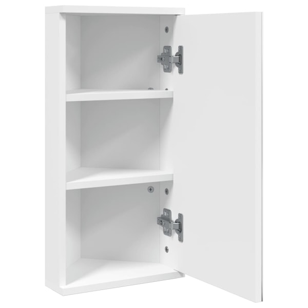 vidaXL Spegelskåp hörn vit 30x24x60 cm Vit