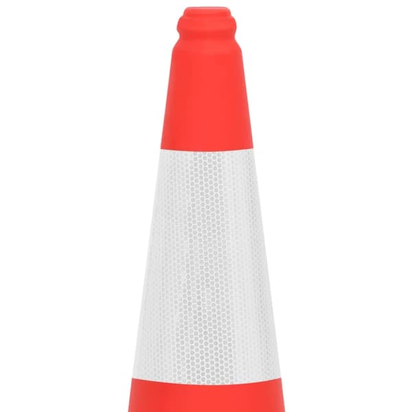 vidaXL Reflekterande trafikkoner med tung bas 10 st 75 cm